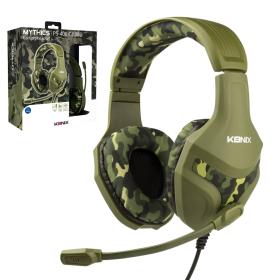 Konix Mythics Casque gaming filaire PS-400 pour console Haut-parleurs 40 mm - Microphone - camouflage vert kaki