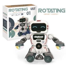 Robot jouets pour enfants de danse musical rotatif à 360 degrés avec lumières colorées